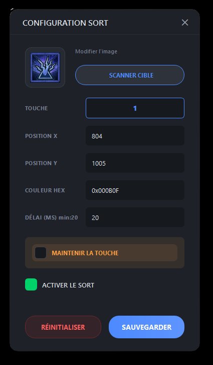 Configuration d'un sort